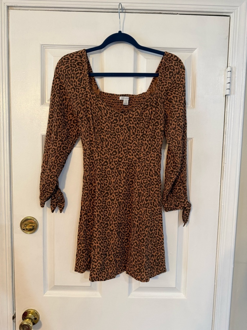 American Eagle Outfitters Brown Leopard Print Mini Dress